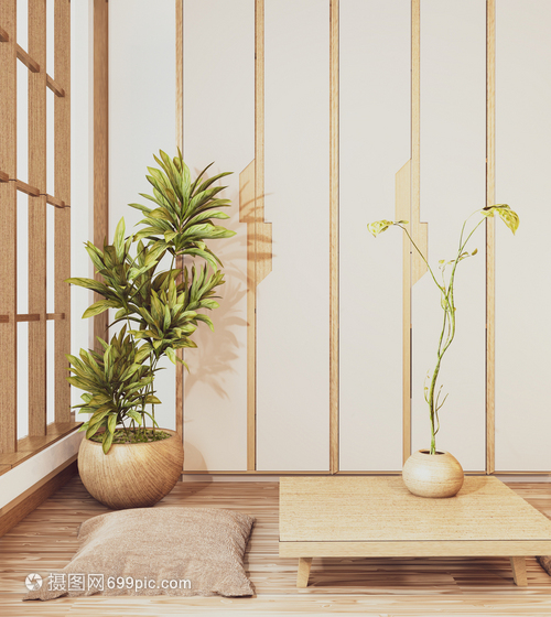 空之韵 当木板低桌遇见头坐枕与3D空间